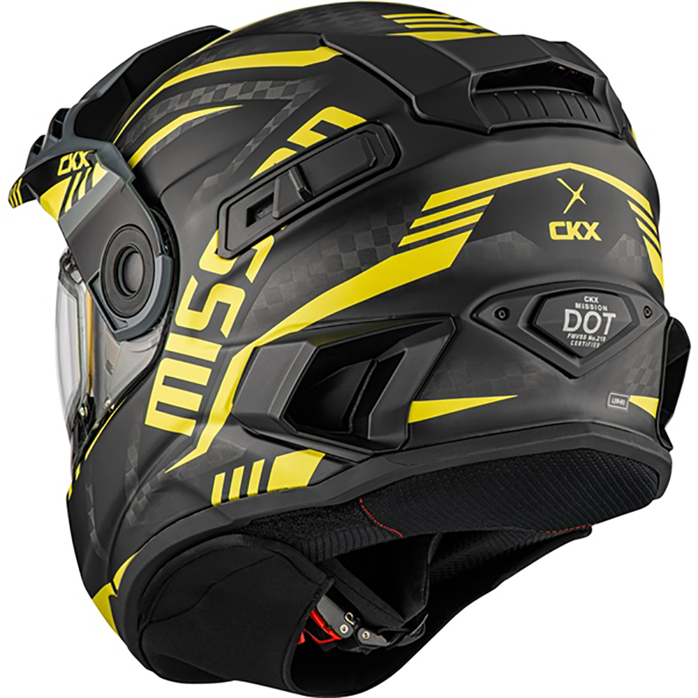 bike helmet near me with shield CKX Mission AMS Carbon Code Helmet w/ Electric Shield – Up North Sports