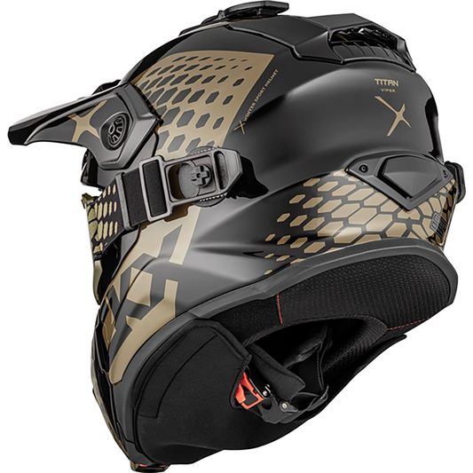 CKX Titan Viper Fiberglass Helmet - W/Dual Lens Goggles