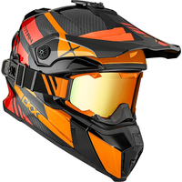 [Color:::Red  - Gloss Orange] CKX Titan Carbon Trak Helmet - W/Dual Lens Goggles