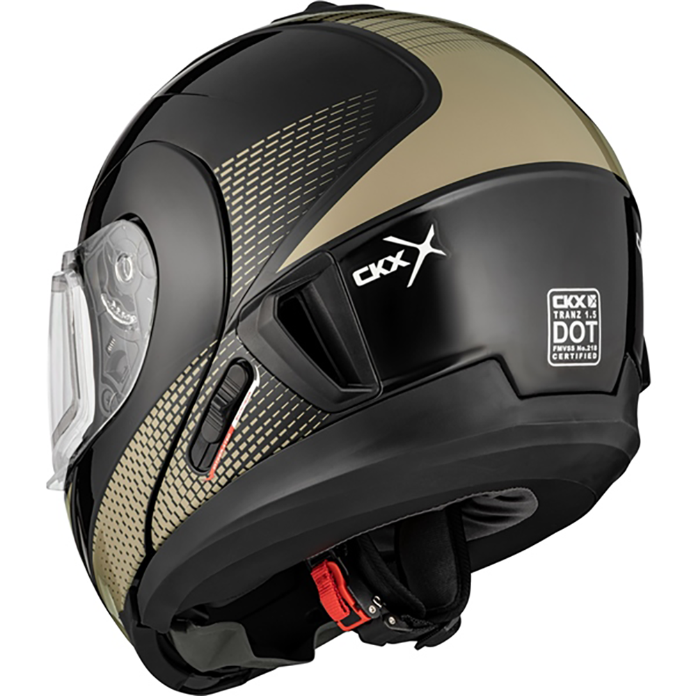 ckx modular motorcycle helmet CKX Tranz 1.5 AMS Cyber Modular Helmet Glossy Gray / Small