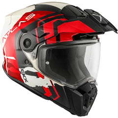 [Color:::Glossy Red] CKX Atlas Equinox Dual Sport Helmet