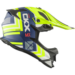 [Color:::Matte Blue / Hi-Viz Yellow] CKX TX319 Arrow Off-Road Helmet