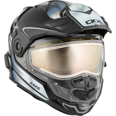 [Color:::Matte Black / Gray] CKX Mission AMS Tanium Helmet With Dual Lens Shield