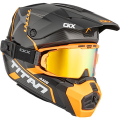 [Color:::Matte Orange] CKX Titan AMS Carbon Conrod Helmet With Apex Goggle