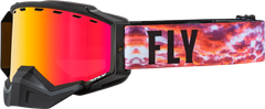 [Color:::BLACK / Sunset Red Mirror-Polarized Smoke Lens] Fly Zone Pro Snow Goggle