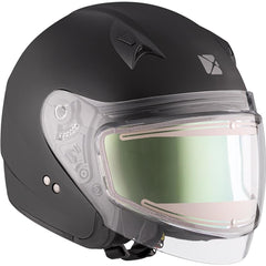 [Color:::Matte Black] CKX VG977 Open Face Helmet with Electric Dual Lens Shield