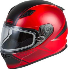 [Color:::Matte Red-Black] GMAX Youth GM-49Y Hail Matte Snowmobile Helmet with Dual Lens Shield