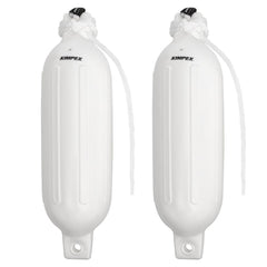Kimpex Inflatable Vinyl Fender Kit - White 2 Pack