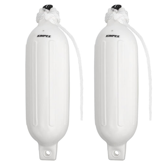 Kimpex Inflatable Vinyl Fender Kit - White 2 Pack