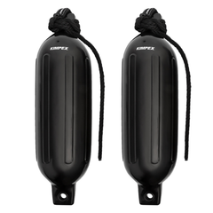 Kimpex Inflatable Vinyl Fender Kit - Black 2 Pack