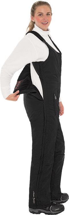 [Color:::Black] Choko Women's Deluxe Drop-Seat Bibs