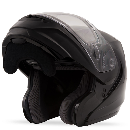  GMAX MD04S Black Modular Snow Helmet with Dual Lens Shield