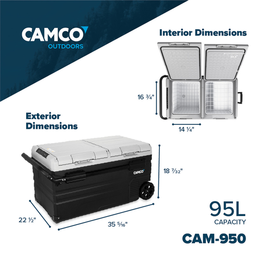 Camco 95 Liter Portable Dual Zone Refrigerator camcoportablefridge