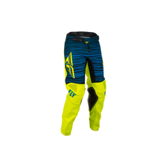 [Color:::Hi Vis Yellow-Blue] Fly Racing Youth Kinetic Wave Pants