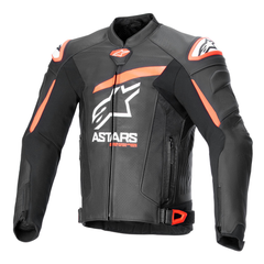 [Color:::BLACK / RED FLUO / WHITE] ALPINESTARS GP PLUS R V4 AIRFLOW Leather Jacket