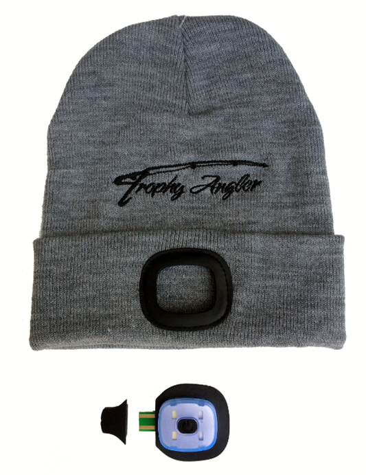 TROPHY ANGLER LED KNIT HAT Grey