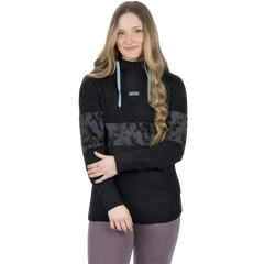 [Color:::Black/Asphalt Fiber] FXR Women's Stripe Pullover Hoodie