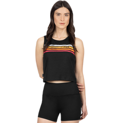 [Color:::Black / Sunrise] FXR Women's Align Crop Tank