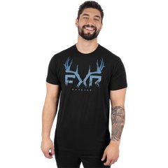 [Color:::Black / Steel] FXR Men's Antler Premium T-Shirt