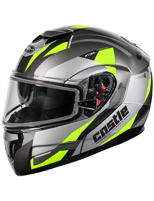 Castle X Atom SV Transcend Modular Snow Helmet w/Dual Lens Shield Hi Vis
