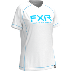 [Color:::White-Sky Blue] FXR Women's Attack UPF Shortsleeve