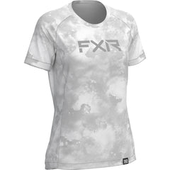 FXR Women's Attack Short Sleeve T-Shirt White-Grey Ink
