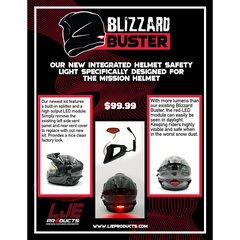 Blizzard Buster Helmet Safety Light for CKX Mission Helmet