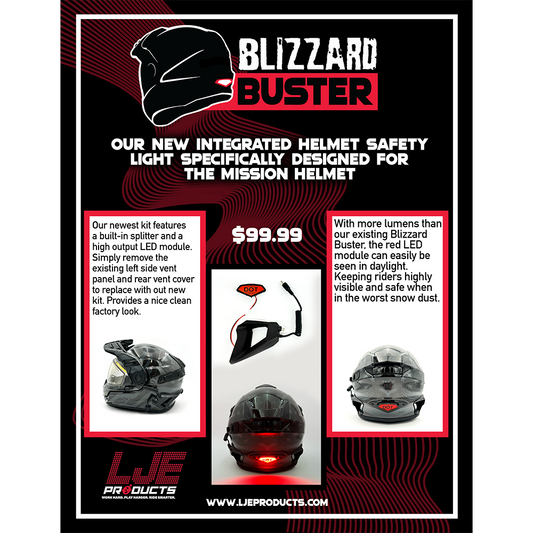 Blizzard Buster Helmet Safety Light for CKX Mission Helmet
