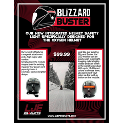 Blizzard Buster Color Selectable Helmet Safety Light for Oxygen Helmet