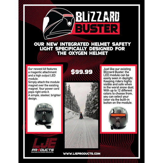 Blizzard Buster Color Selectable Helmet Safety Light for Oxygen Helmet