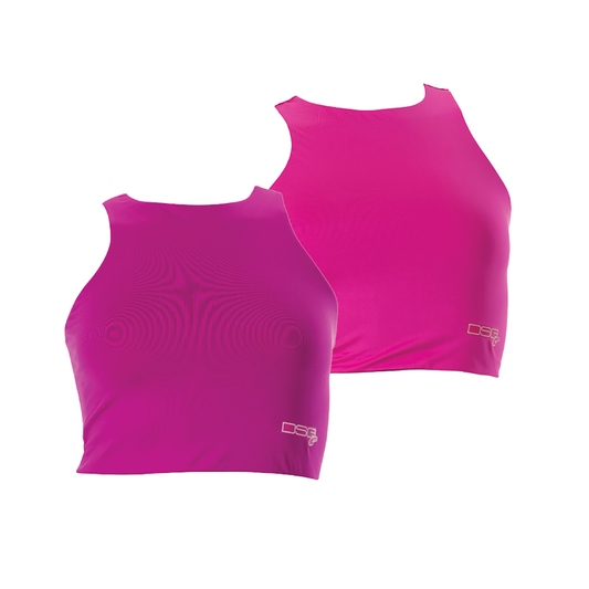 DSG Women's Reversible UPF Midi Top - Berry/Bubble Gum