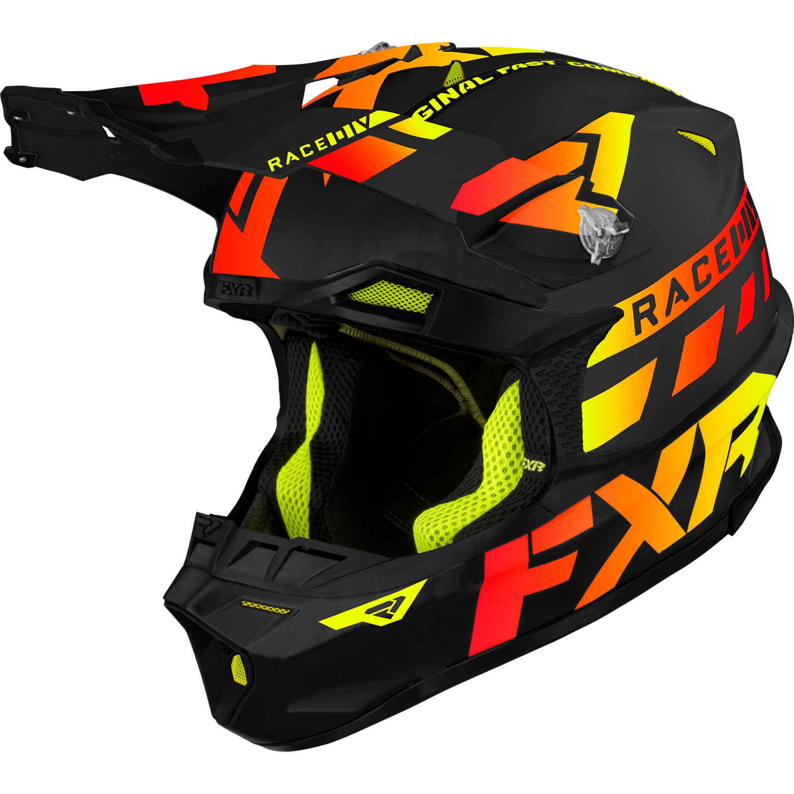 FXR Blade Race Div Helmet - Black/Inferno