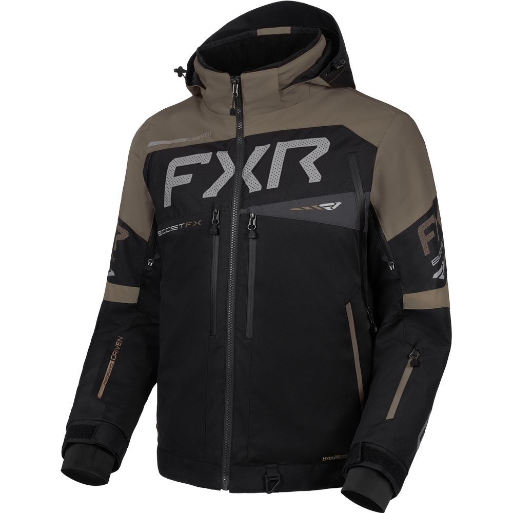 FXR スノーモービルジャケット Sサイズ ブラック/サンドカラー FXR