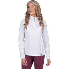 [Color:::White] FXR Women's Breeze UPF 1/4 Zip Longsleeve