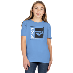 [Color:::Tranquil Blue / Black] FXR Youth Broadcast Premium T-Shirt