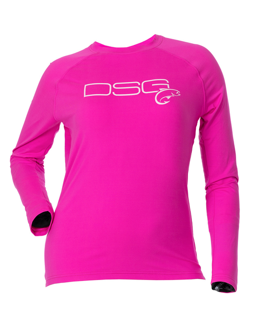 DSG Women's Solid UPF Shirt - Bubble Gum