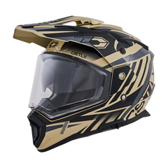 [Color:::Sand / Black] Castle X CX200 Void Dual-Sport Helmet