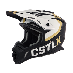 [Color:::Matte White / Sand / Black] Castle X CX200 Torque MX Helmet