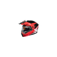 [Color:::Matte Red-Black] Castle X CX950 Diverge Modular Dual-Sport Helmet w/ Electric Shield