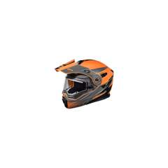 [Color:::Matte Flo Orange-Gray] Castle X CX950 Diverge Modular Dual-Sport Helmet w/ Electric Shield