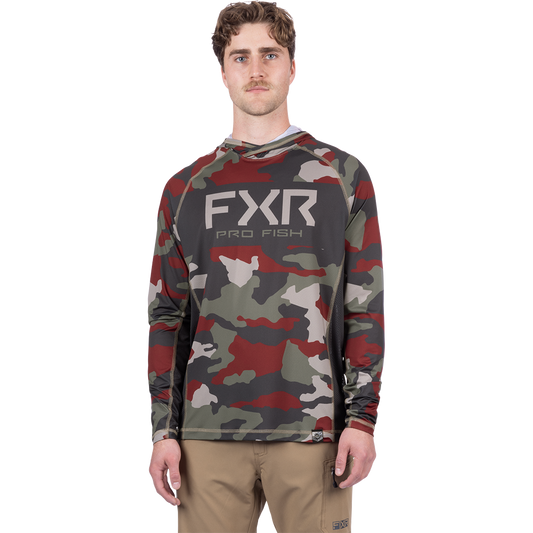  FXR Men's Derby Camo Air UPF Pullover Hoodie
