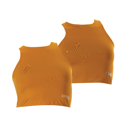 DSG Women's Reversible UPF Midi Top - Candied Orange/Fawn