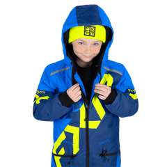 [Color:::Blue / Dark Blue / HiVis] FXR Child Cold Cross CX Monosuit