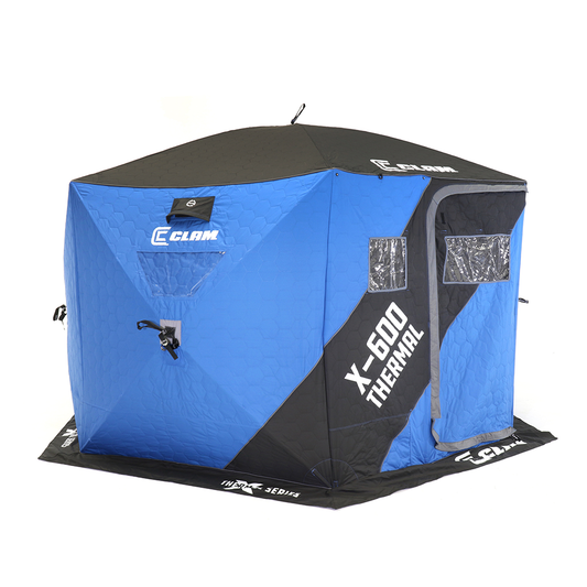 Clam X-600 Thermal - 6 Side Hub Shelter Front