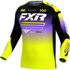 [Color:::HiVis / Black / Purple] FXR Clutch MX Jersey