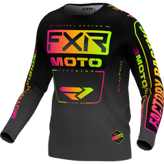 [Color:::Black / Sherbert] FXR Kids Clutch MX Jersey
