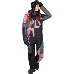 [Color:::Black / Charcoal / Rose] FXR Women's Cold Cross CX Lite Monosuit