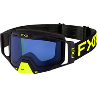 FXR Combat Goggle HiVis / Black (Blue Lens)