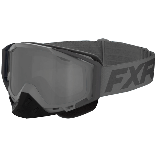 FXR Core Goggle Steel- Smoke Lens + Platinum Finish