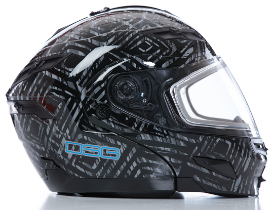 DSG GMAX GM54 Modular Aztec Black Helmet Side View